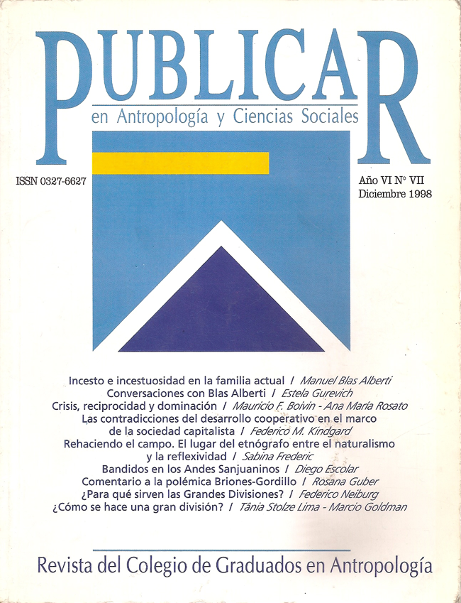 					Ver Núm. 7 (1998): PUBLICAR, año VI, nº VII, diciembre 1998
				